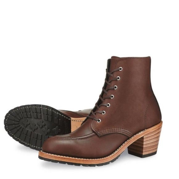 Red Wing Shoes Shoes - Red Wing Heritage Clara Amber Harness Leather Lace Up Heeled Boots 3406 Size 10